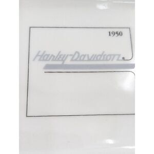 Harley Davidson Vintage Ashtray Ceramic White 1950 Marked 1992